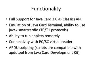 Work with jCardSim through PC/SC virtual reader